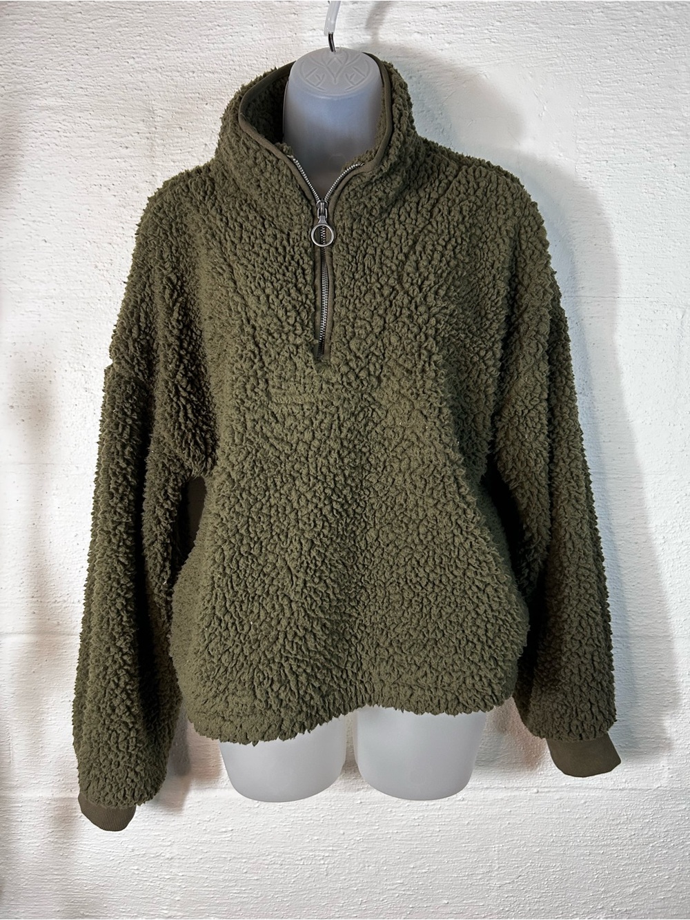 Green Sherpa 1/4 zip